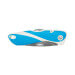 Couteau pliant Wichard Aquaterra 10156 lame lisse manche bleu avec tire-bouchon