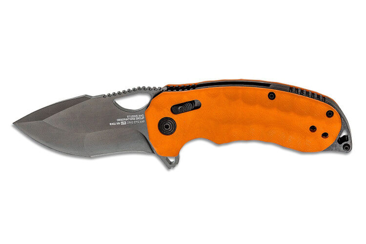 Couteau pliant SOG Kiku XR LTE SGKIKUXROR manche en G10/carbone 10,9cm