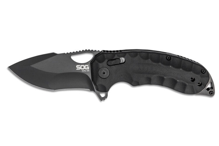 Couteau pliant SOG Kiku XR Black SGKIKUXRBK manche G10/carbone noir 10,9cm