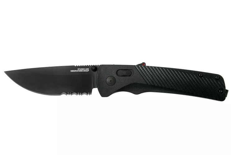 Couteau pliant SOG Flash At Blackout SGFLASHSBK manche en FRN noir 11,6cm