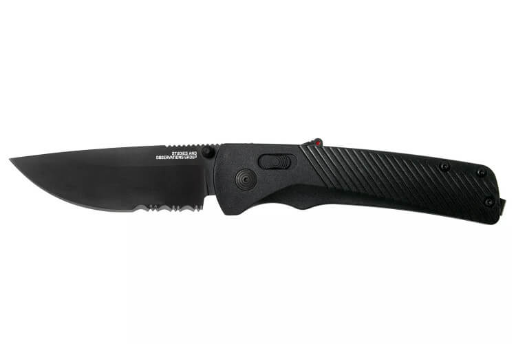 Couteau pliant SOG Flash At Blackout SGFLASHSBK manche en FRN noir 11,6cm