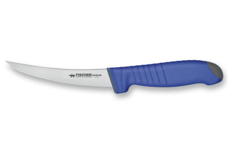 Couteau d&eacute;sosseur semi-flexible 13cm Fischer SANDVIK manche ultra confort