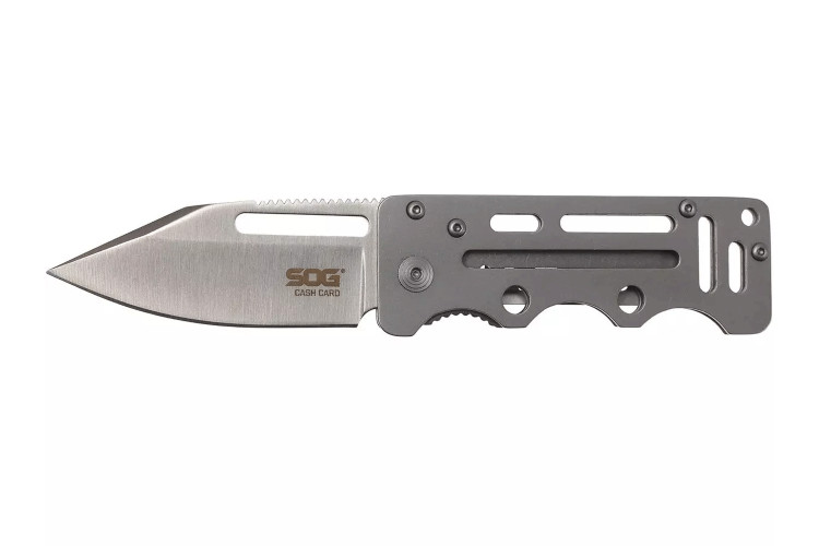 Couteau pliant SOG Cash Card Knive SGEZ_1 manche ajour&eacute; en acier 12cm