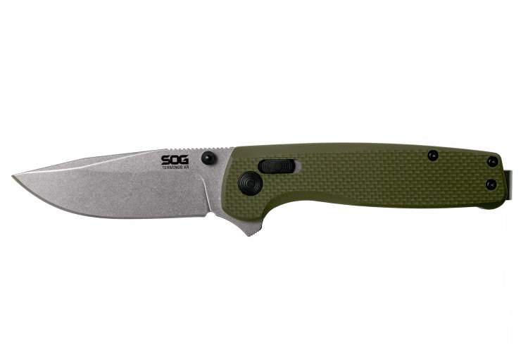 Couteau pliant SOG Terminus XR SGTM1022 manche G10 10,8cm olive