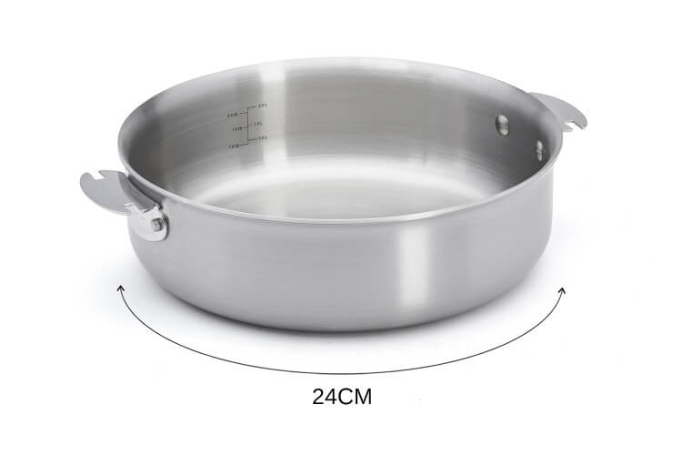 Sauteuse droite De Buyer Alchimy Loqy amovible en inox 18/10 multicouches