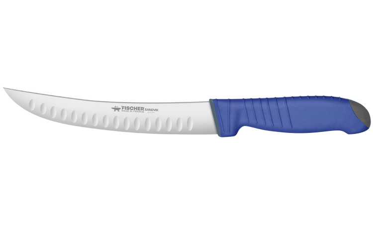 Couteau &agrave; parer 20cm Fischer SANDVIK alv&eacute;ol&eacute; manche ultra confort
