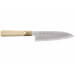 Couteau santoku japonais artisanal Kasahara Shigehiro forgé par Yoshikazu Ikeda 18cm