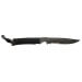 Couteau Wildsteer Kraken KRA3213 lame noire semi-dentée 11,8cm manche paracorde Désert camo + étui ambidextre Kydex