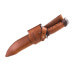 Couteau de chasse Wildsteer Kangal KAN0102 forgé lame tanto 17,5cm manche cuir + étui en cuir