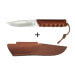 Couteau Wildsteer Baby Wild BWI0102 lame 9cm manche cuir marron + étui en cuir assorti