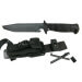 Couteau Wildsteer Wing-Tactic WING06113 lame tanto 12,5cm sans logo GIGN manche kraton noir + brise-vitre + étui POM + malette