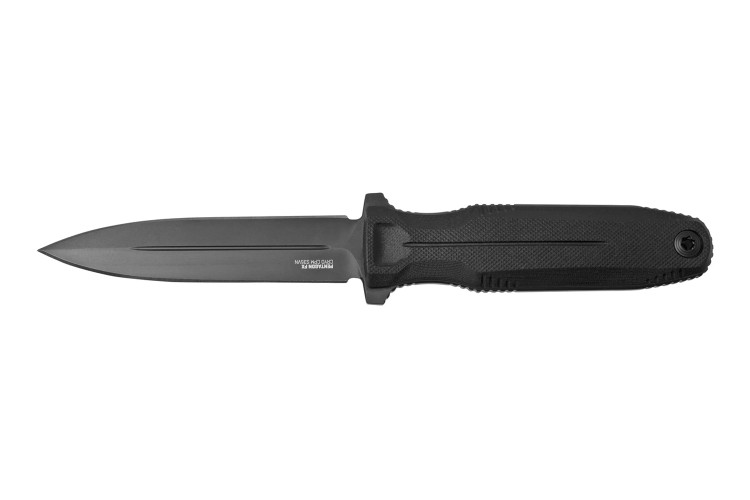 Couteau SOG Pentagon FX SGPENTFXBK lame 7,6cm manche en G10 noir avec &eacute;tui