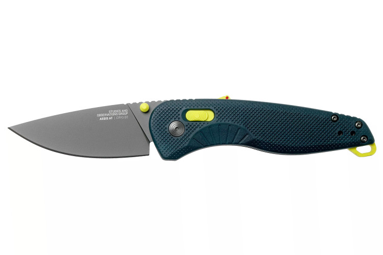 Couteau pliant SOG Aegis AT SGAEINAC manche en nylon/fibres de verre bleu 12,7cm