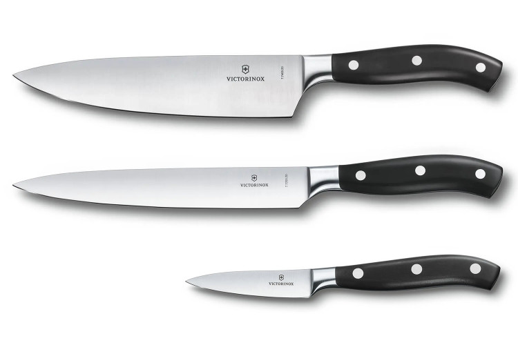 Coffret de 3 couteaux de cuisine forg&eacute;s Victorinox Grand Ma&icirc;tre