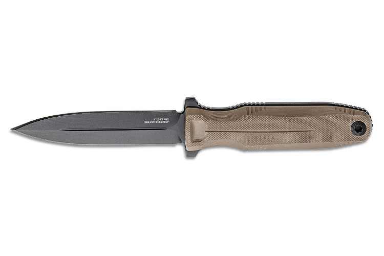 Couteau SOG Pentagon FX SGPENTFXFDE lame 7,6cm manche en G10 d&eacute;sert avec &eacute;tui