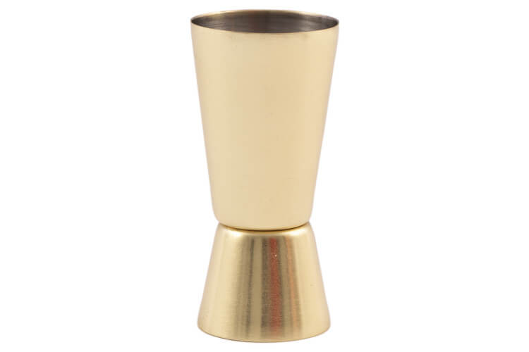 Doseur à cocktail Point Virgule 20ml / 50ml en inox revêtement doré