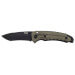 Couteau pliant SOG Kiku SGKIKUASBK lame noire manche en micarta/lin vert 11,6cm