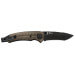Couteau pliant SOG Kiku SGKIKUASBK lame noire manche en micarta/lin vert 11,6cm