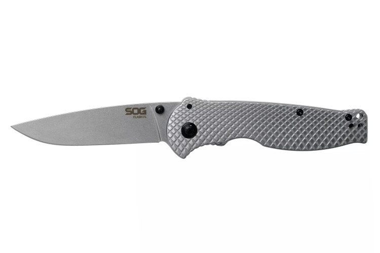Couteau pliant SOG Flash FL SGFLASH manche en acier inoxydable 11,4cm