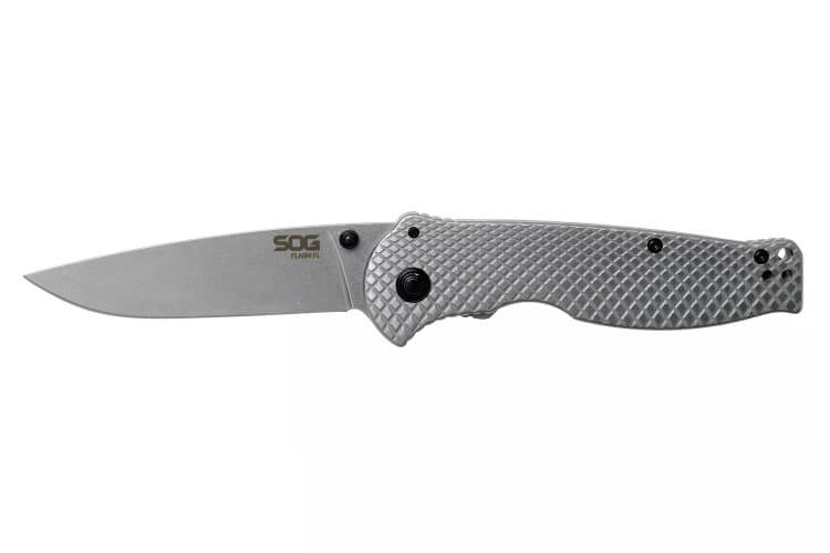Couteau pliant SOG Flash FL SGFLASH manche en acier inoxydable 11,4cm