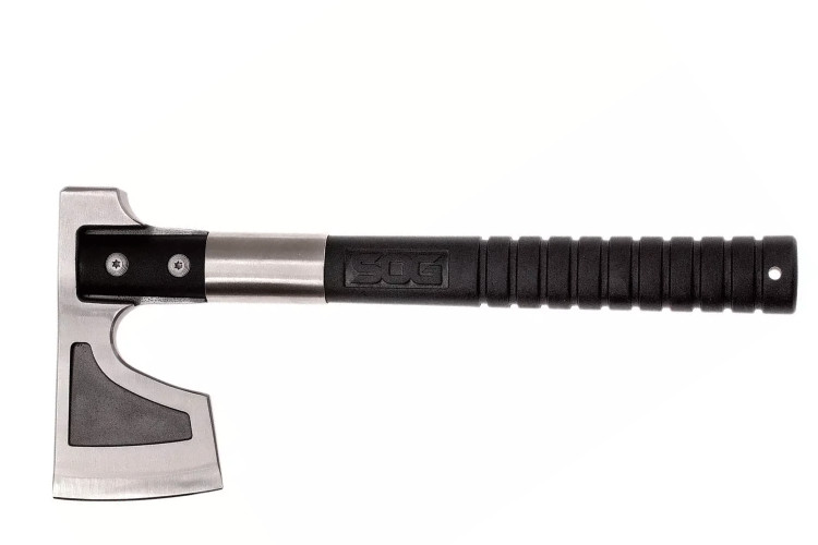 Hache SOG Camp Axe SGCH1001 manche en nylon/fibres de verre noir 29cm avec &eacute;tui en nylon