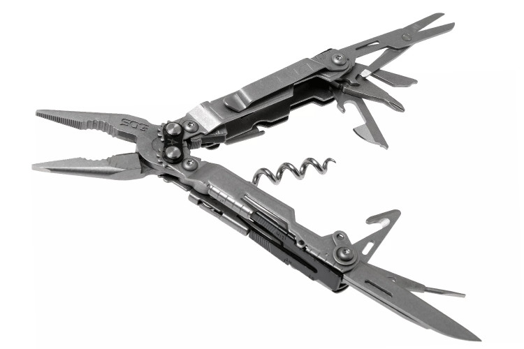 Pince multifonction SOG Powerlitre SGPL1001 17 pi&egrave;ces manche en acier 12,7cm