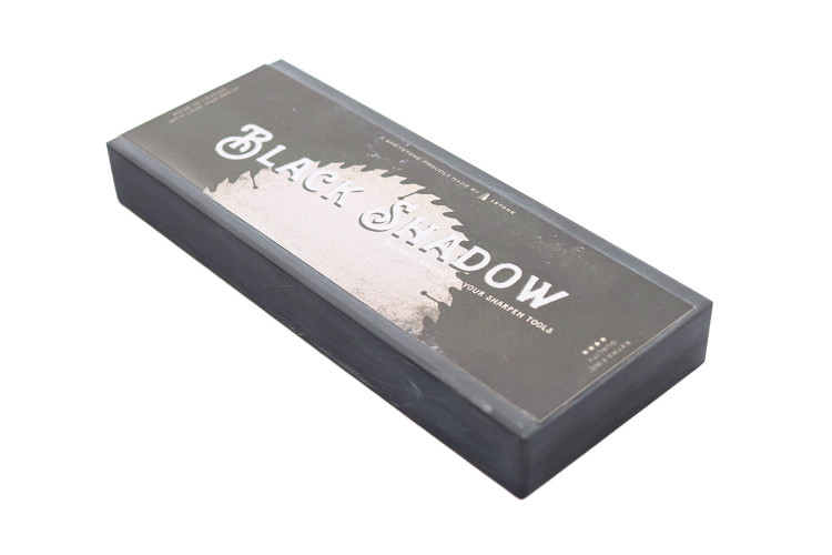 Pierre &agrave; aiguiser naturelle artisanale 1Stone Black Shadow 15x6cm grain 12000/15000