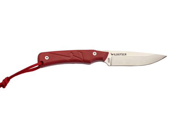 Couteau Wildsteer Troll TRO0104 lame 8,5cm manche tactipr&egrave;ne rouge + &eacute;tui en Kydex