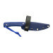 Couteau Wildsteer Troll TRO0108 lame 8,5cm manche tactiprène bleu + étui en Kydex