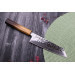 Couteau bunka japonais artisanal Wusaki Yaketa AUS10 damas martelé 17cm