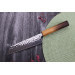 Couteau bunka japonais artisanal Wusaki Yaketa AUS10 damas martelé 17cm