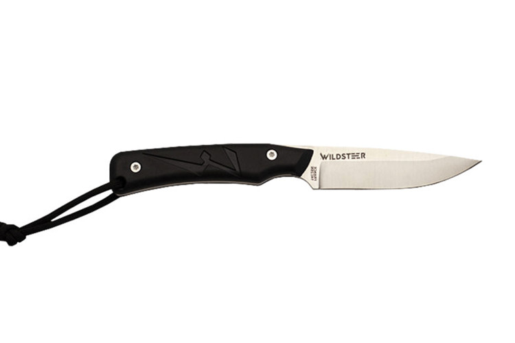 Couteau Wildsteer Troll TRO0113 lame 8,5cm manche tactipr&egrave;ne noir + &eacute;tui en Kydex
