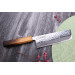 Couteau nakiri japonais artisanal Wusaki Yaketa AUS10 damas martelé 16,5cm