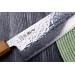 Couteau nakiri japonais artisanal Wusaki Yaketa AUS10 damas martelé 16,5cm