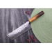 Couteau nakiri japonais artisanal Wusaki Yaketa AUS10 damas martelé 16,5cm