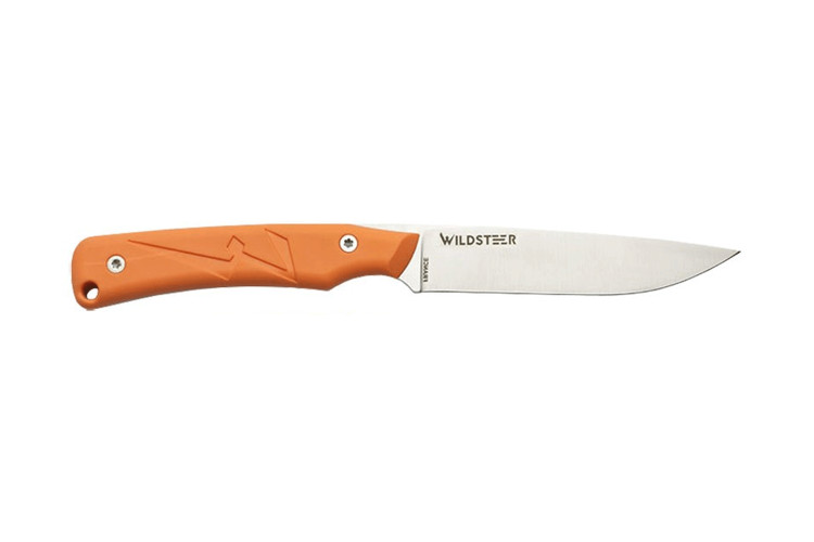 Couteau de cuisine Wildsteer Troll Kitchen TKI07 lame 9,5cm manche tactipr&egrave;ne orange