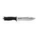 Couteau Wildsteer Krypton-B KRYB0115 lame 17,5cm manche Tactiprène noir avec pommeau de frappe + étui POM