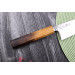 Couteau santoku japonais artisanal Wusaki Yaketa AUS10 damas martelé 16,5cm