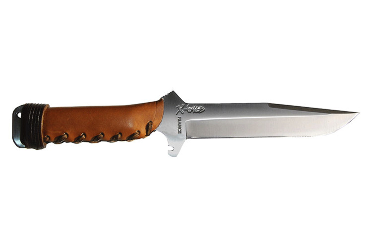 Couteau de chasse Wildsteer X Wild XW0101 lame 16cm manche cuir gold + &eacute;tui en cuir