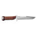 Couteau de chasse Wildsteer X Wild XW0102 lame 16cm manche cuir marron + étui en cuir assorti