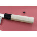Couteau santoku japonais artisanal Wusaki KANJO AS 18cm manche en magnolia