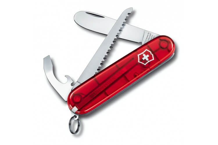 Couteau suisse 5 pièces My first Victorinox 2 Rouge translucide Manche 84mm