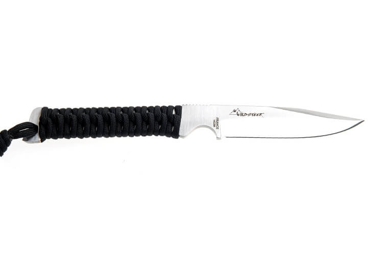 Couteau Wildsteer Wild Tech4 WT40113 lame 9cm manche paracorde noir + étui en POM