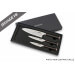 Coffret 3 couteaux Wusaki Ebony AUS8 ébène Santoku + Universel + Office - Reconditionné