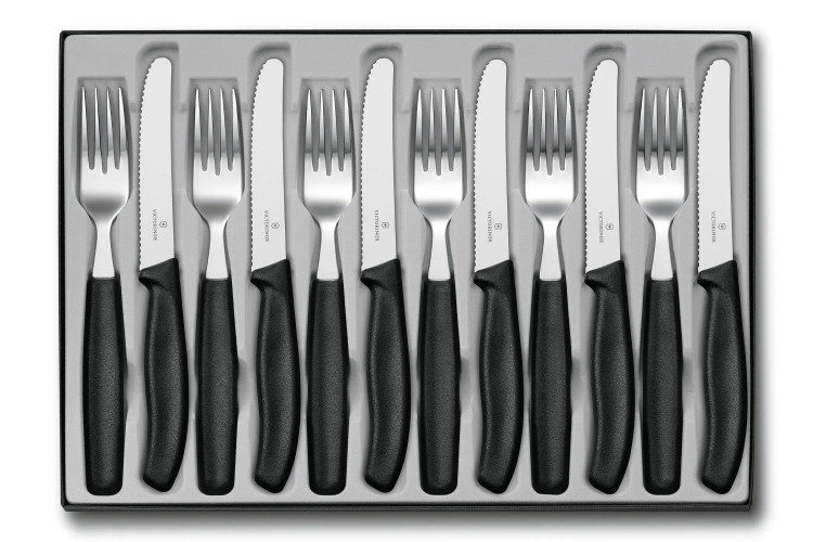 Coffret 12 Couteaux et Fourchettes inox Victorinox