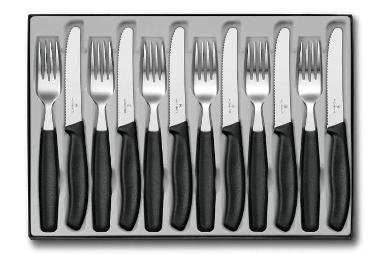 Coffret 12 Couteaux et Fourchettes inox Victorinox