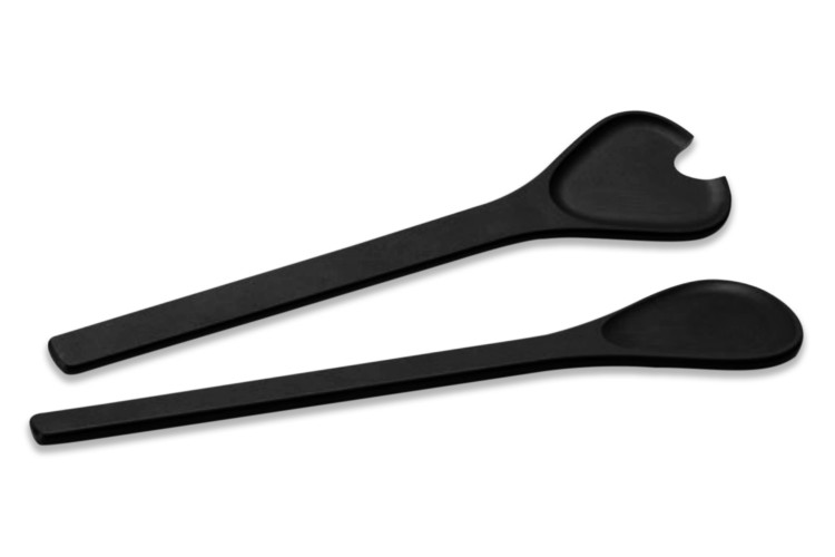 Couverts &agrave; salade Continenta Duracore 5365 manche en fibres de bois noir 31,5cm