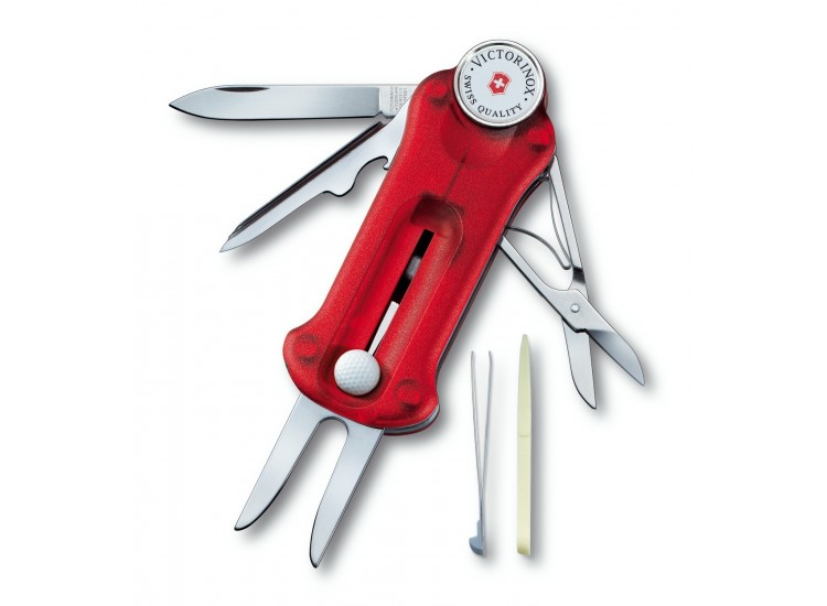 Couteau suisse Victorinox 7 pi&egrave;ces Golftool Rouge Manche 91mm
