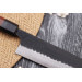 Couteau sujihiki japonais artisanal Nao Yamamoto Damas AS brut de forge 24cm
