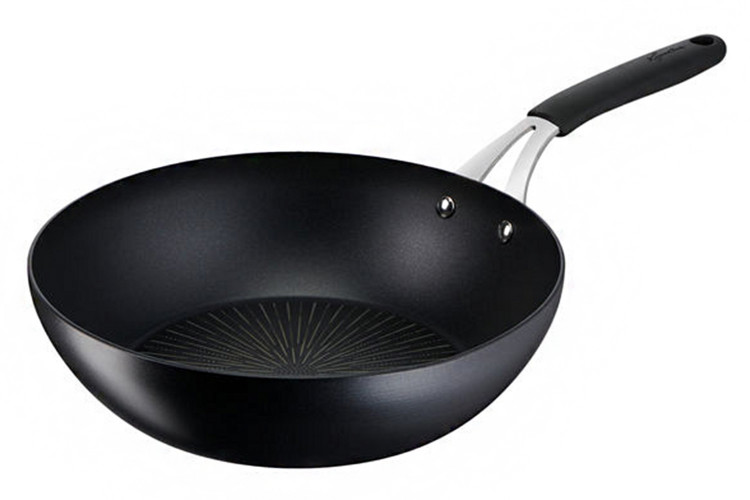 Wok anti-adh&eacute;sif Lagostina Tempra en titanium 28cm